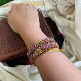 Kada Kundan Bangle -Violet matt -G4843